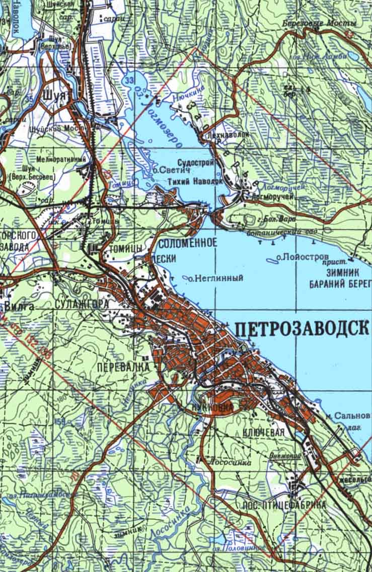 Карты Онежского озера